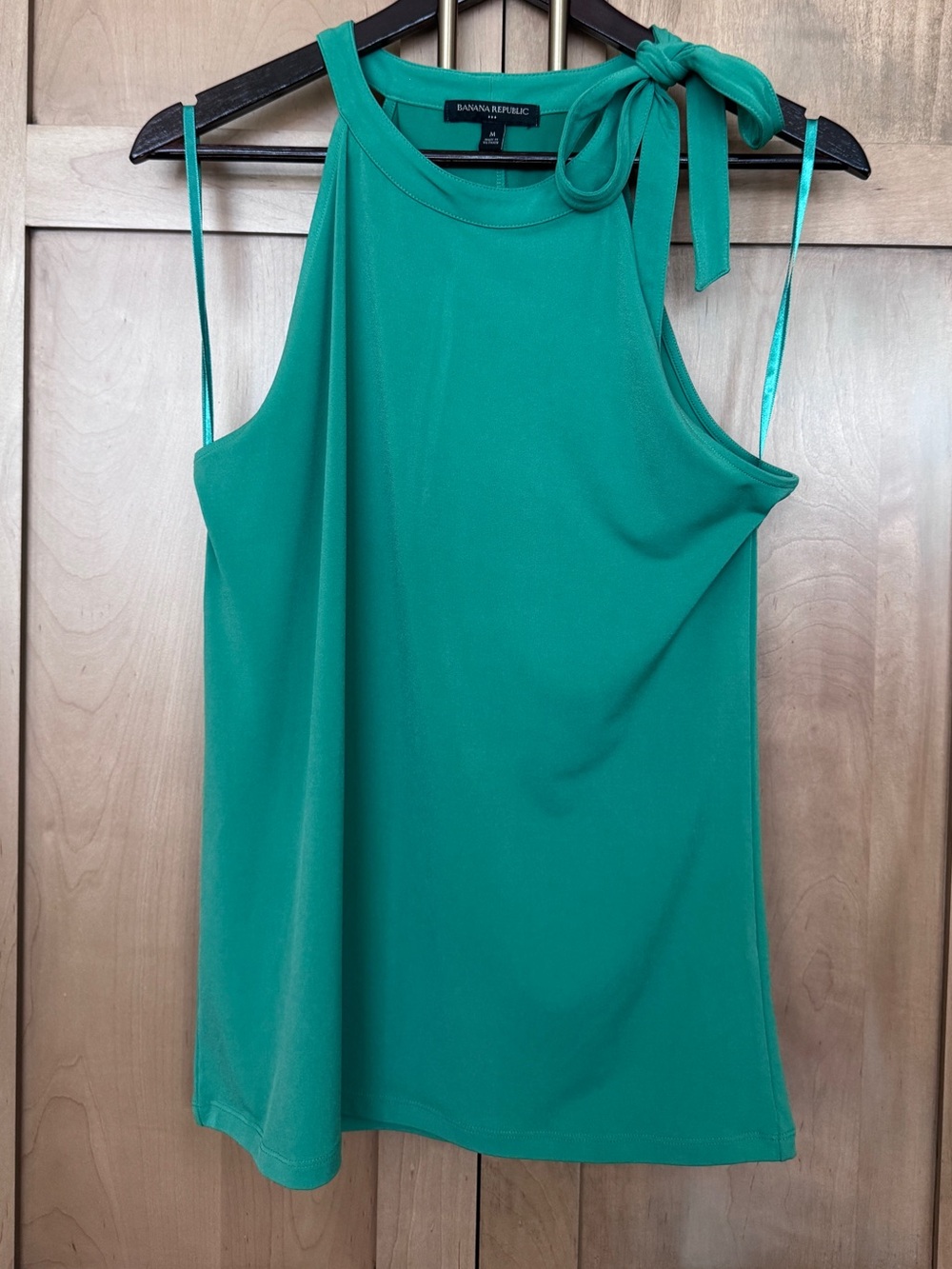 Banana Republic Green Tie-Shoulder Sleeveless Top